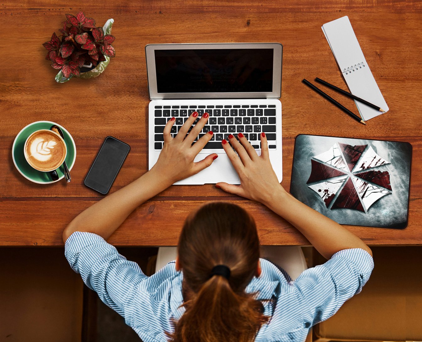 PEDEA Design Mauspad aus Neopren, Umbrella, 22 x 18 cm - 2