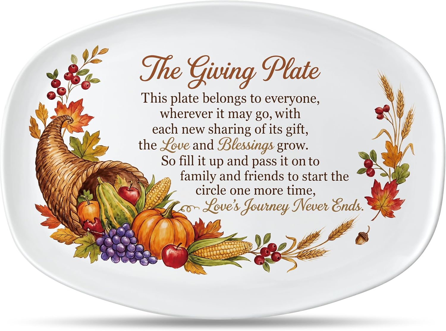 R HORSE Thanksgiving Melamine Platter Gift