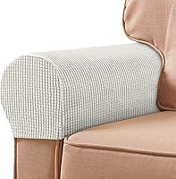 Vista 28 de Fundas para reposabrazos para sillas y sofás, fundas de jacquard para reposabrazos de sofá de elastano, protector antideslizante de muebles, fundas