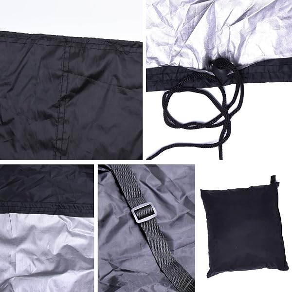 Gurkkst Housse de table de ping-pong (tennis de table) imperméable pour intérieur et extérieur, Noir, 185 x 70 x 165 cm - 4
