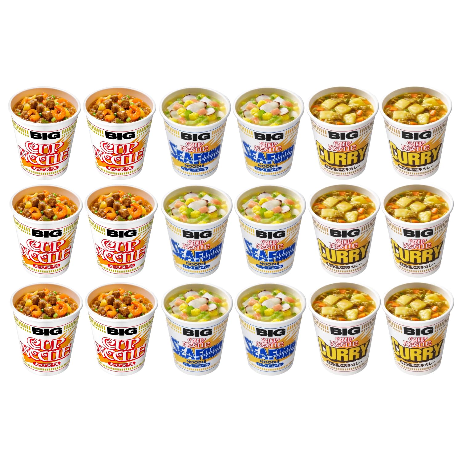 Amazon.co.jp: カップヌードルBIG 3種18食 詰め合わせ カップヌードル