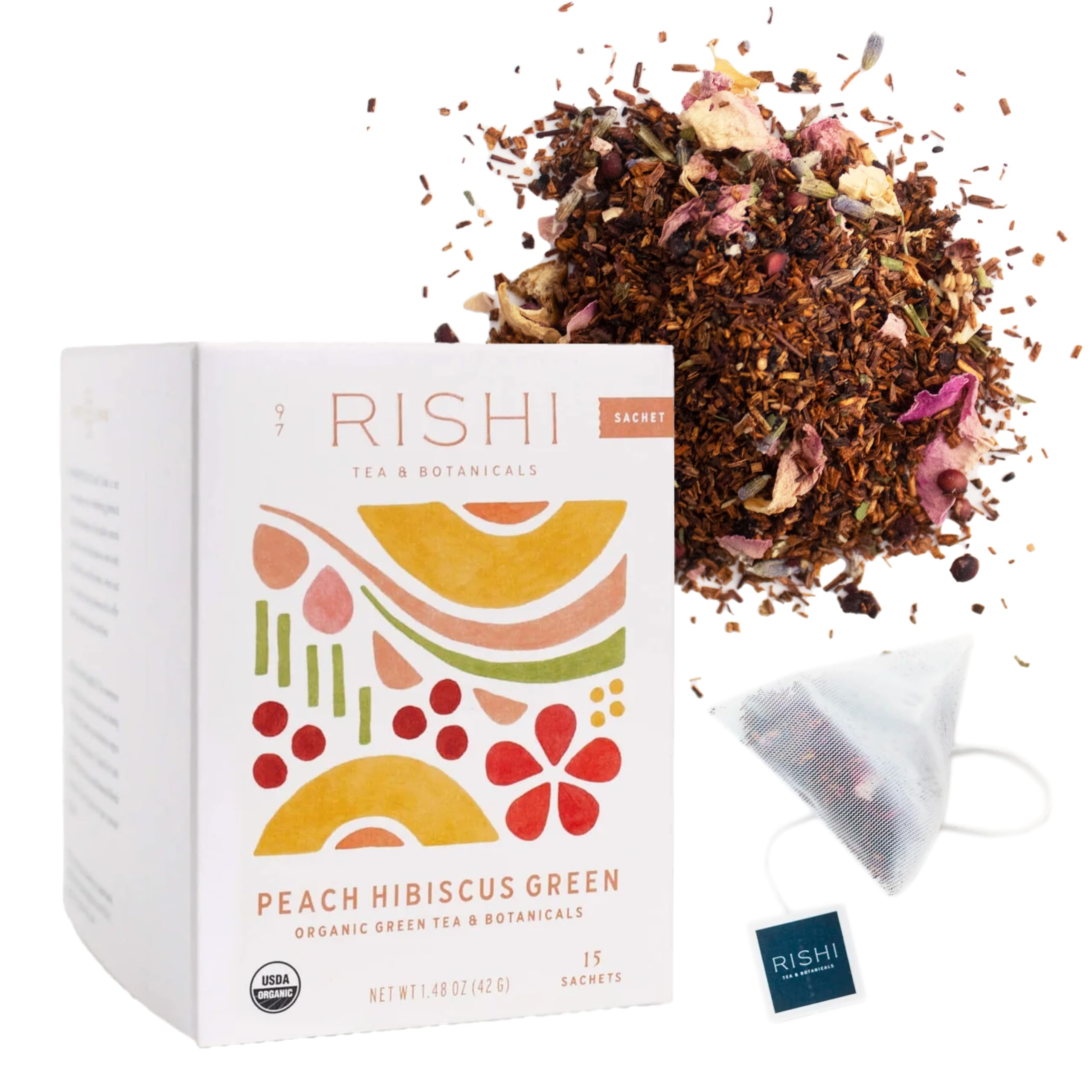 Amazon.com: Rishi Tea Peach Hibiscus Green Houjicha Roasted
