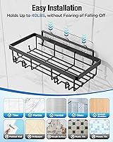 Vista 7 de Shower Caddy 7 Pack, Adhesive Bathroom Shower Organizer for Bathroom Storage, No Drilling Large Capacity Rustproof Stainless Steel Shower Shelves