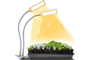Brite Labs LED Dual Head Grow Light with 100 Full Spectrum Plant Light Bulbs