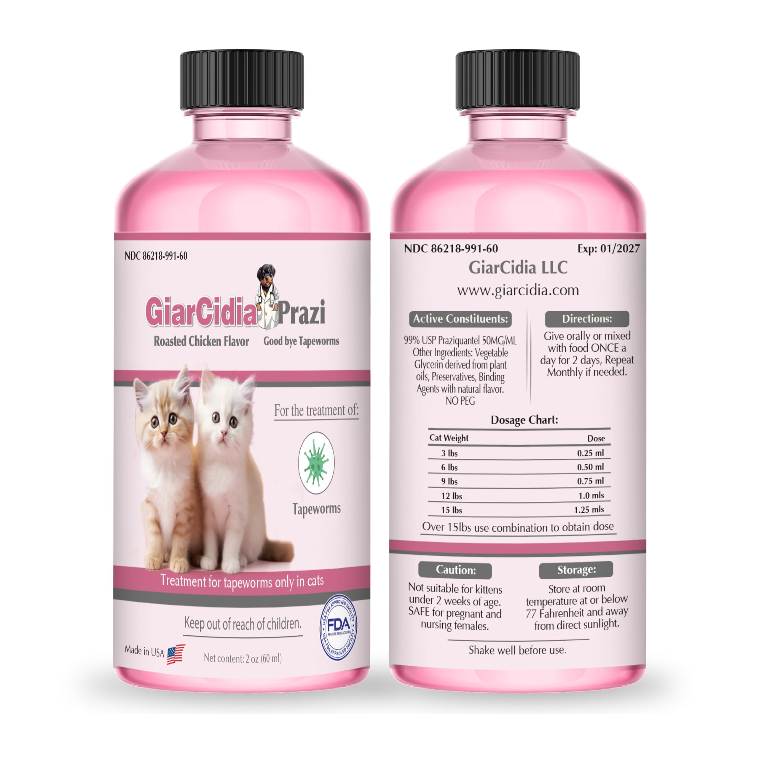 Giarcidia No More Worms in Cats and Kittens