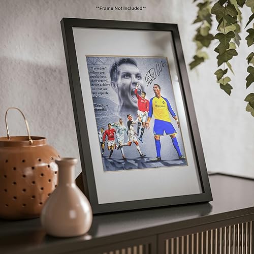 Miniatura 5 de Ikonic Fotohaus Cristiano Ronaldo - Mentalidad motivacional para el éxito Believe You are the Best Soccer Superstar - Póster impreso con autógrafo,