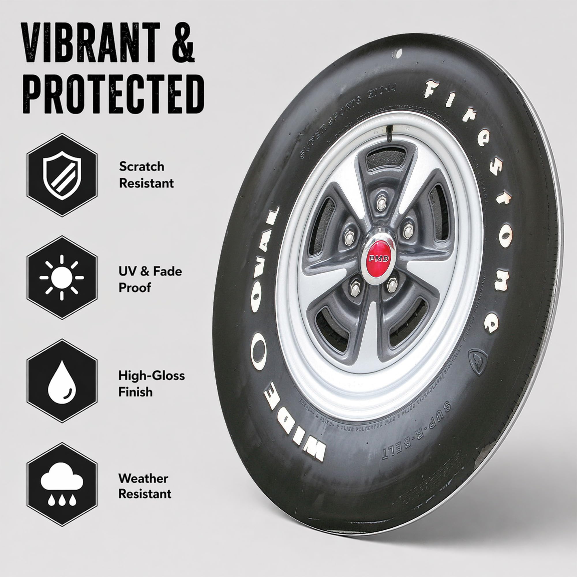 Amazon.com: Compatible with Pontiac Tire Wheel Firestone Wide Oval