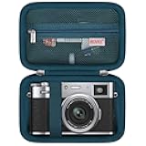 BOVKE Carrying Case for Fujifilm X100VI / X100V / X-E5 Digital Camera, Extra Mesh Pocket for Fuji Camera Accessories Charging Cables, Blue