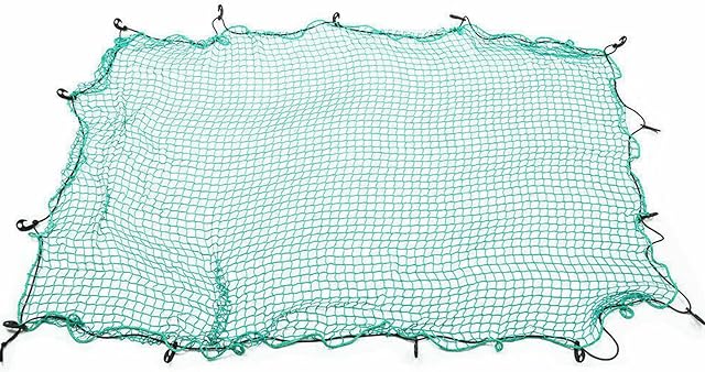 Cargo Net for Pickup Truck Bed with 15 PCS Hook 2m x 3m/6.5ft x 10ft Heavy Duty Luggage Bungee Net for Car ATV Boat SUV Van Trailer Snowmobile Secure Loads