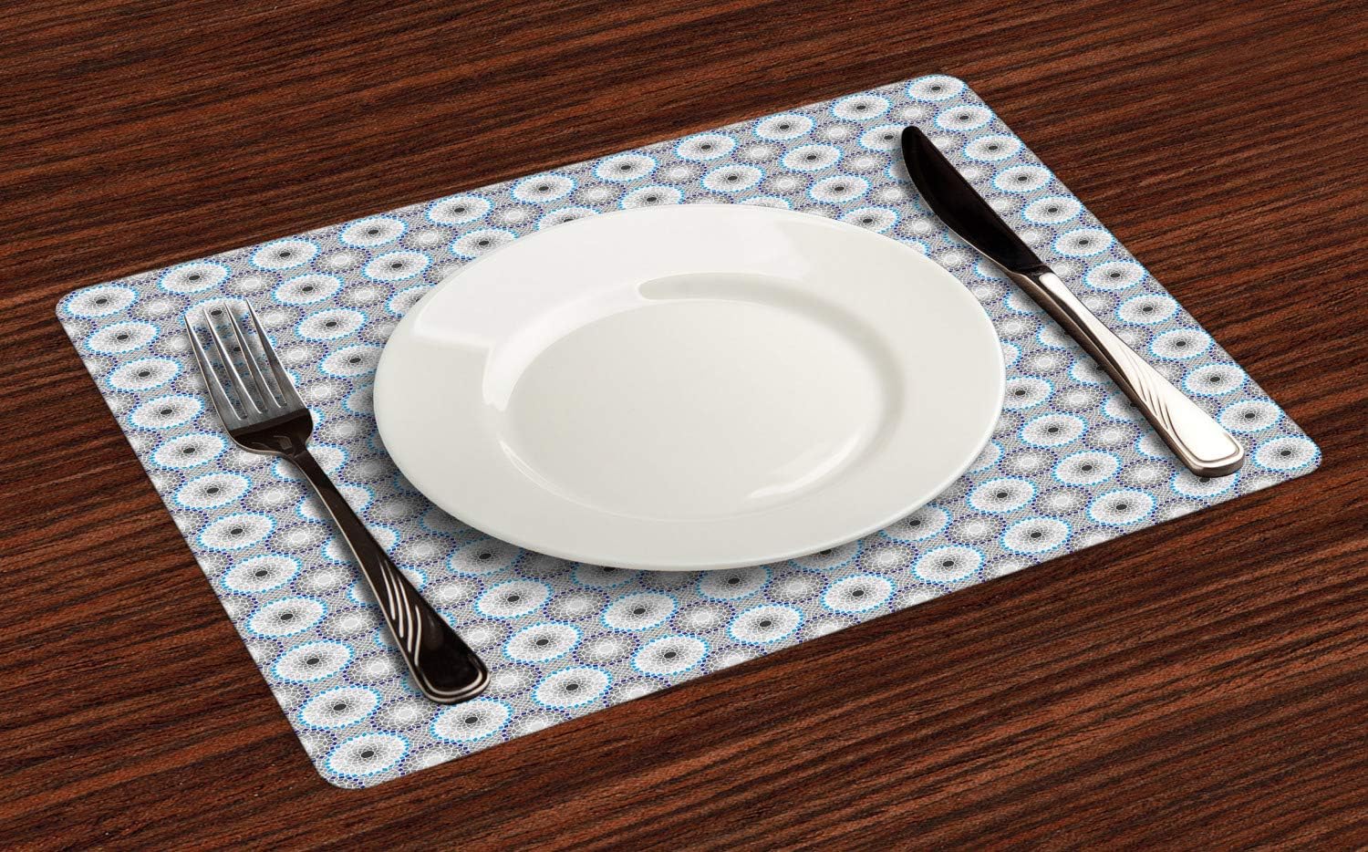 Ambesonne Mosaic Place Mats Set of 4, Traditional Ceramic