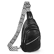 TANTOMI Sling Bag Crossbody Bags for Women Leather Cross Body Bag Trendy Fanny Pack Chest Travel Purse with Adjustable Strap