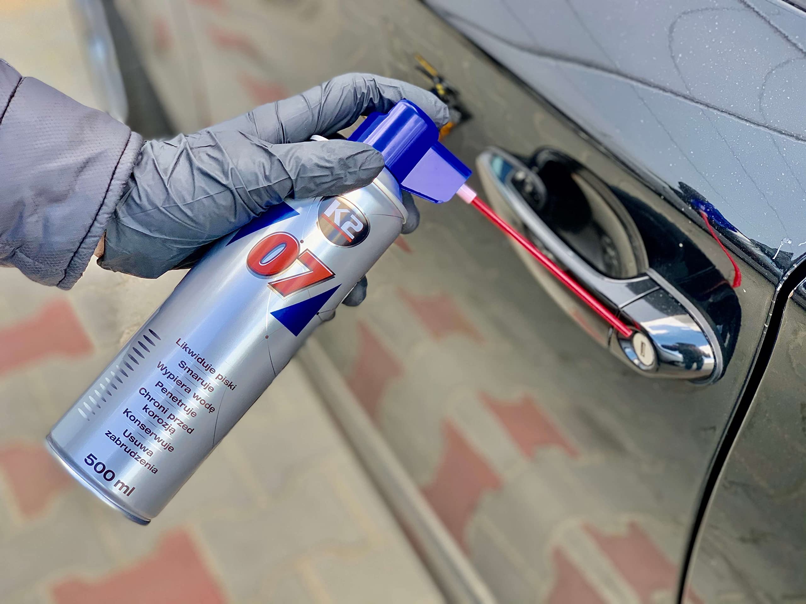 K2 Aceite Lubricante Multifuncional - Grasa para Liberar Conexiones, Piezas Atascadas y Oxidadas - Evita la Formación de Corrosión - Grasa Lubricante Multiusos Spray 500 ml (12)