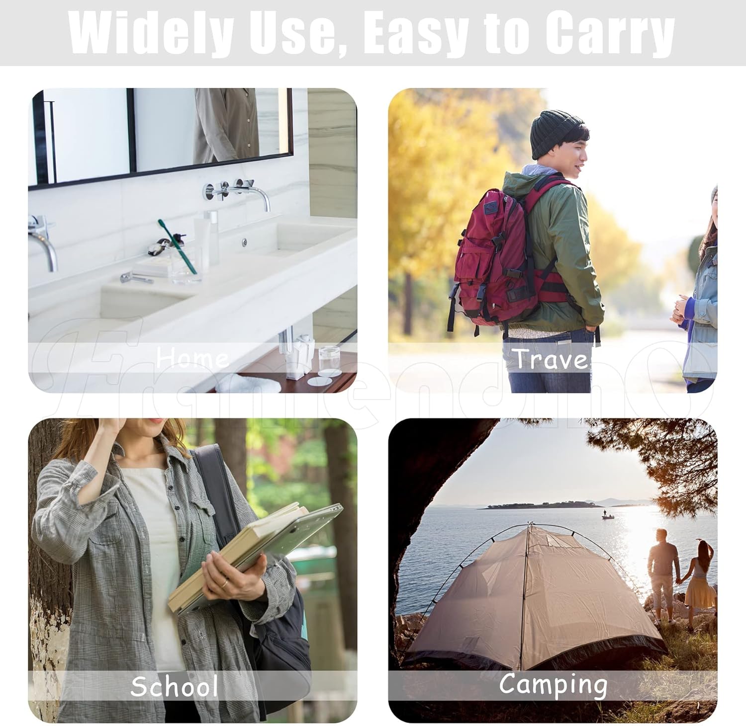 3-Pack Toothbrush Head Covers With Suction Cups - Bathroom Mirror & Wall Mount Protectors