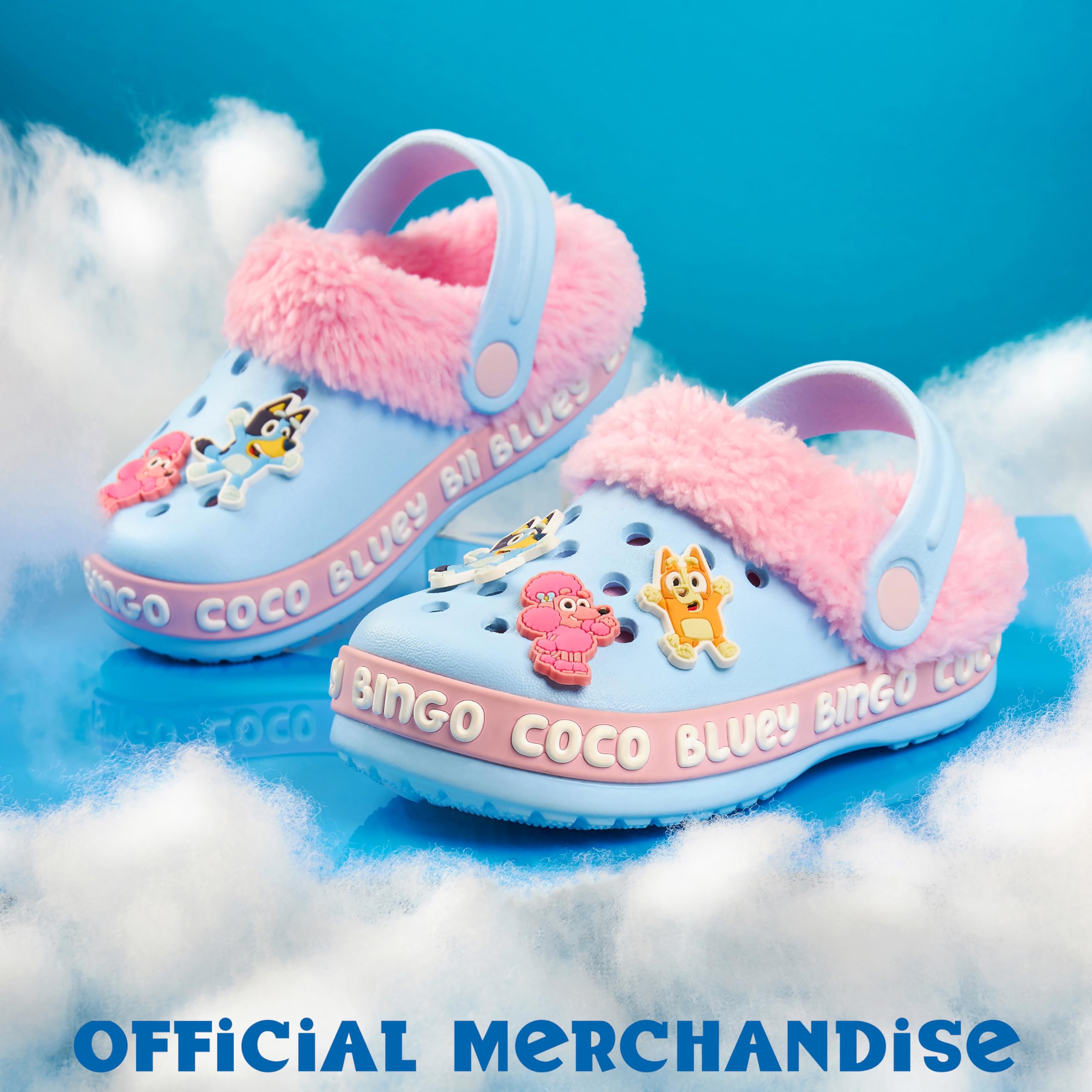 BlueY Sabot Enfant Fille Bingo Chaussons Enfant Hiver Doublure Polaire et Accent Décoratifs, Kawaii Jardin Chaussures à Enfiler