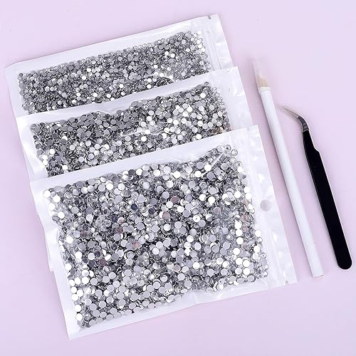 Miniatura 6 de 25000 diamantes de imitación transparentes para kit de deslumbramiento, diamantes de imitación de resina plana de 0.197 a 0.198 pulgadas, diamantes