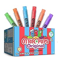 Vista 1 de Otter Pops, Paletas congeladoras originales surtidas, 1 onza congelada en seis sabores Zippy, 100 unidades, (85100)