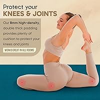 Vista 6 de Gorilla Mats Premium Large Yoga Mat – 6x4', 7x5' (8mm) Extra Thick & Ultra Comfortable, Non-Slip Barefoot Exercise Mat – Works Great on Any Floor