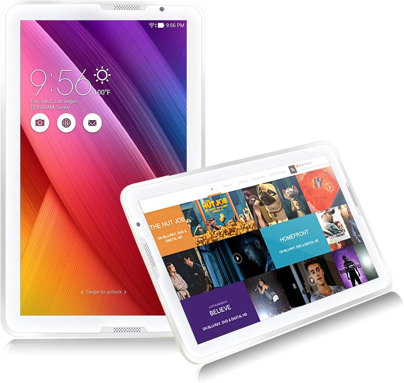 UnisCom MZ68 IPS 1366x768 Resolution 2G 16G 10.6 Inch Tablet Android System with Quad Core CPU, White