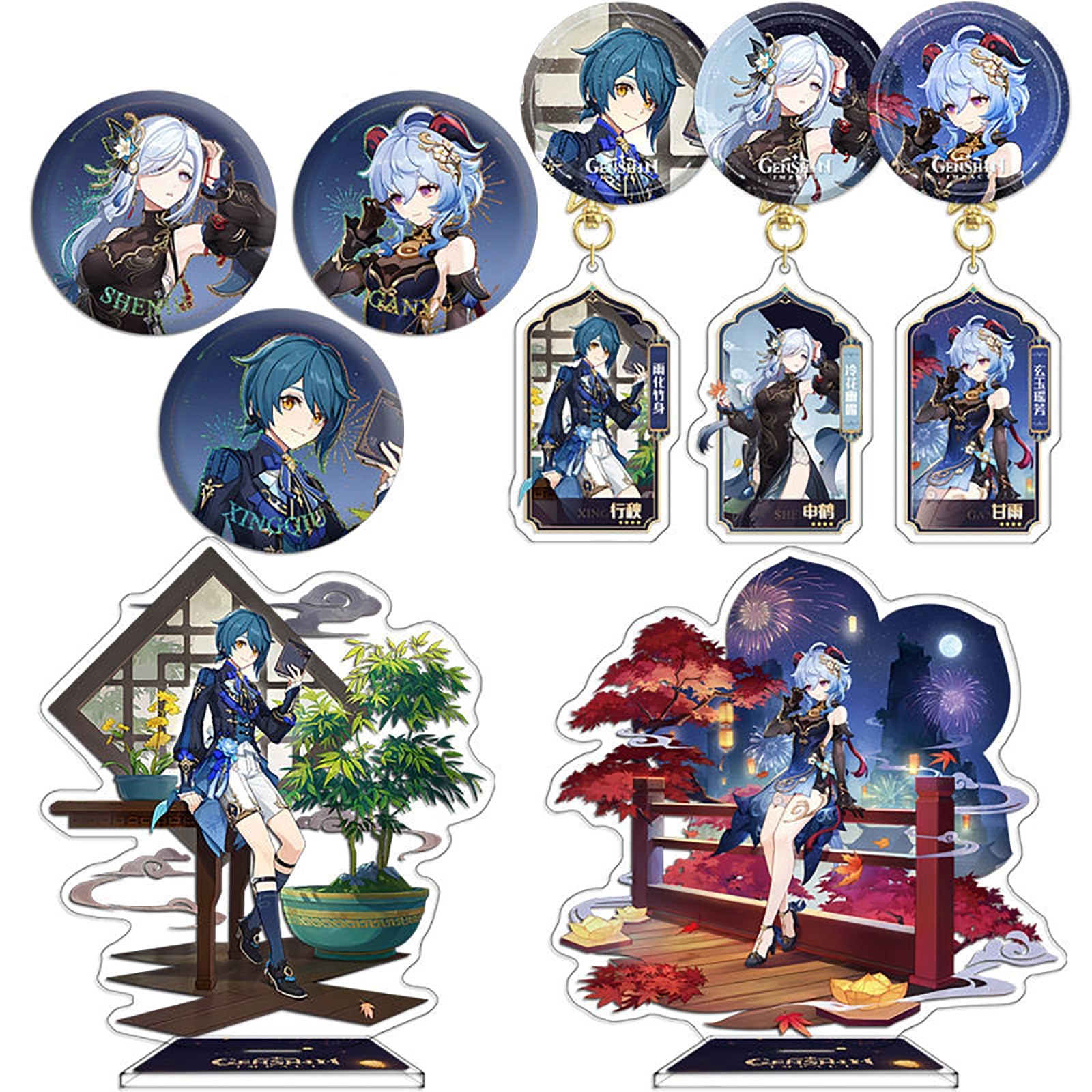 原神　缶バッジ　ラバスト　アクスタ　キーホルダー等　約180点大量まとめ売り 原神グッズセット キーホルダー 缶バッチ アクスタ コミケ