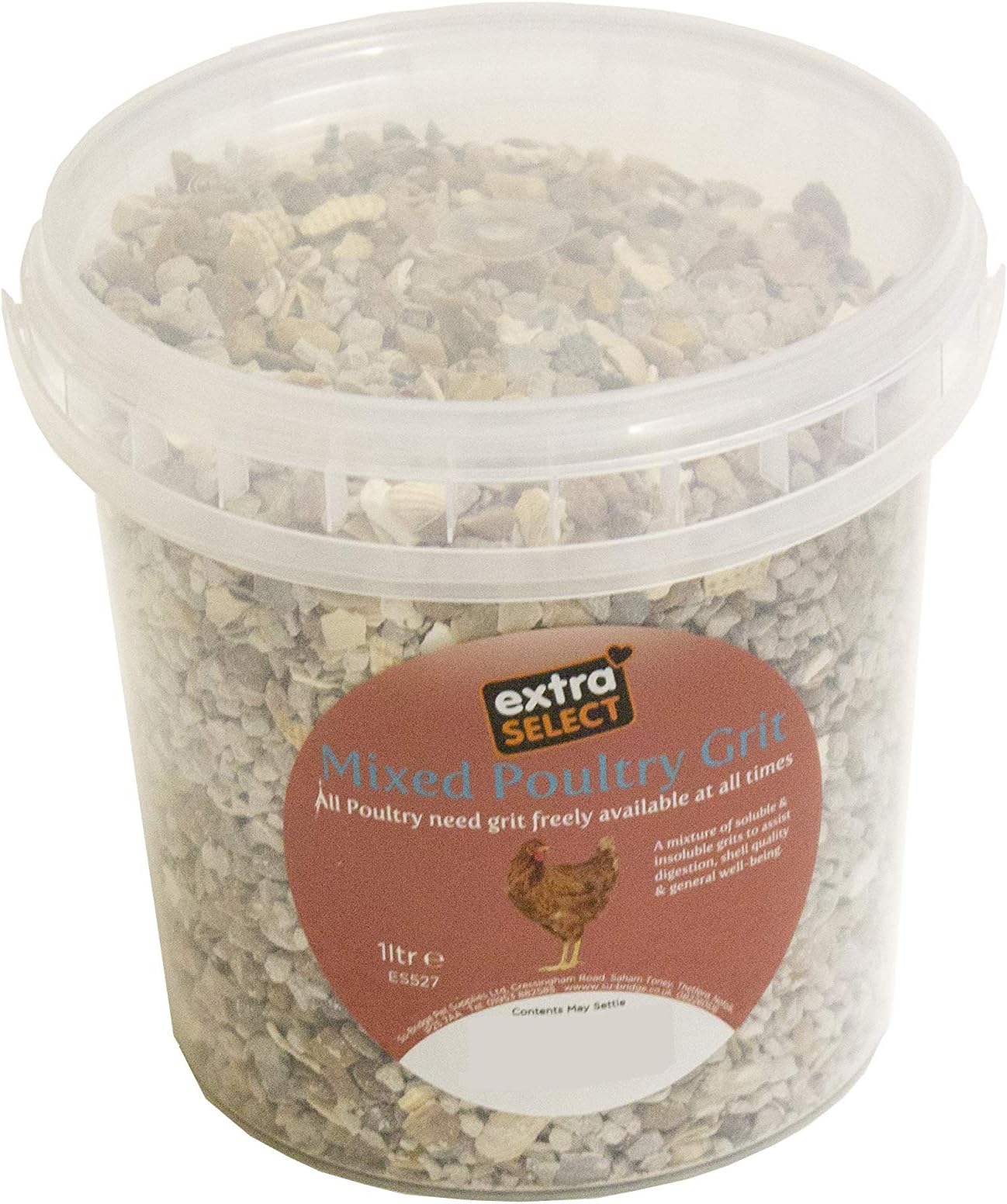 Extra Select Mixed Poultry Grit Tub, 1 Litre