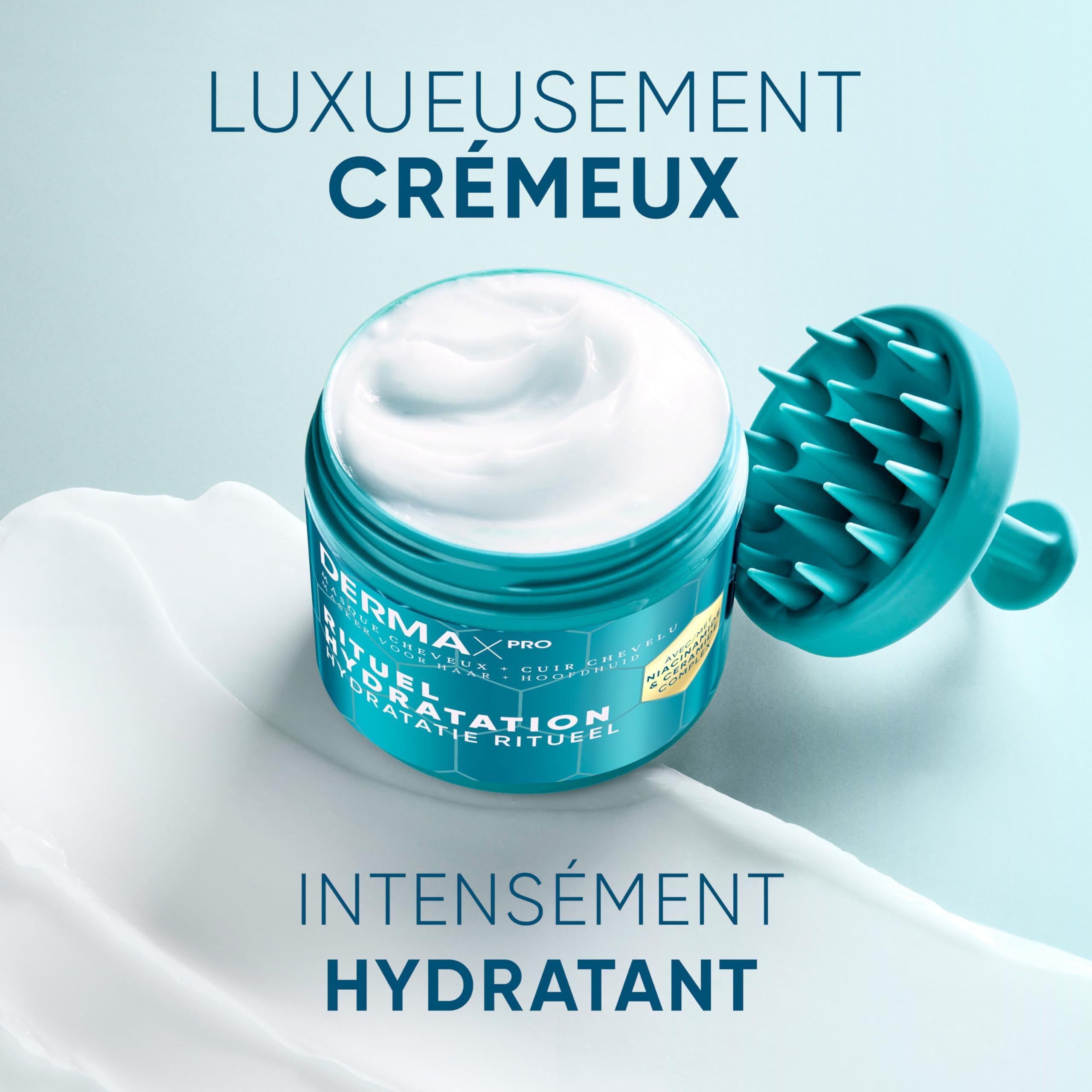 Head & Shoulders DermaXPro Rituel Hydratant Masque Cuir Chevelu Et Cheveux 300ml avec Masseur De Cuir Chevelu Pour Cheveux Secs, Hydrate Le Cuir Chevelu Et Les Cheveux