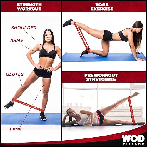 Miniatura 3 de NUEVO y MEJORADO wodfitters Mini BandasSet de 4bandas de resistencia bucle Bandas de ejercicio deportes entrenamiento fitness Mini con bolsa de