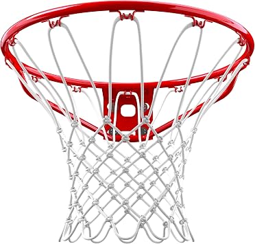 Spalding Regulation Size 18 Steel Basketball Rim with Net Included | Choose from Fixed or Breakaway | Replacement Rim for Indoor or Outdoor Hoop