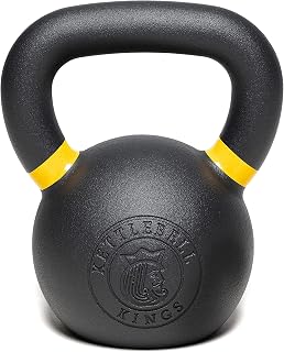 Kettlebell Kings Powder Coated Kettlebell Weights 5-90 LB | Workout Gym Equipment & Strength training sets for Women & Men | Durable Coating for Grip Strength, Rust Prevention- New