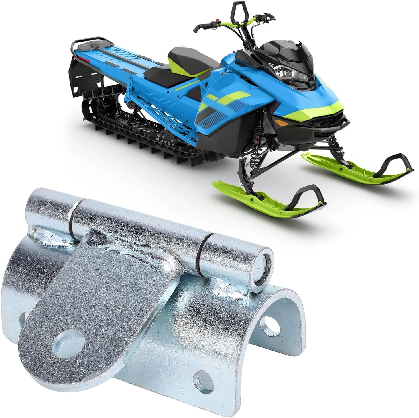 Universal Snowmobile Bumper Hitch Kit,Metal Structure Trailer Towing Hook Kit Compatible with 1 inch Bumper Openings Design for Ski Doo Arctic Cat Easy Installation