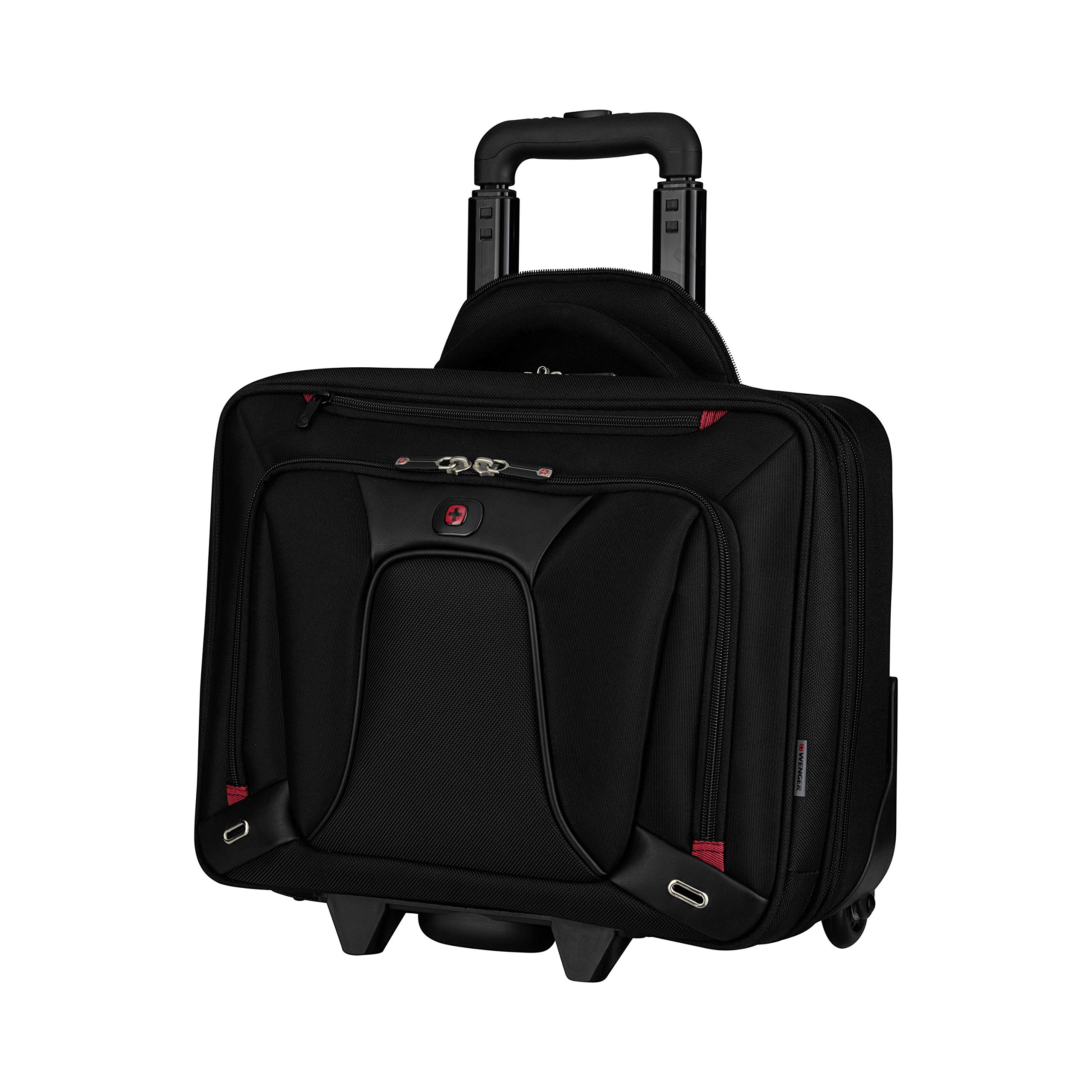 WENGER Transfer Porte-Documents, Sacoche à roulettes pour Ordinateur Portable 16 Pouces, Tablette Tactile 10 Pouces, 20 l, Femmes Hommes, Bureau Affaires Uni École, Noir, 600664