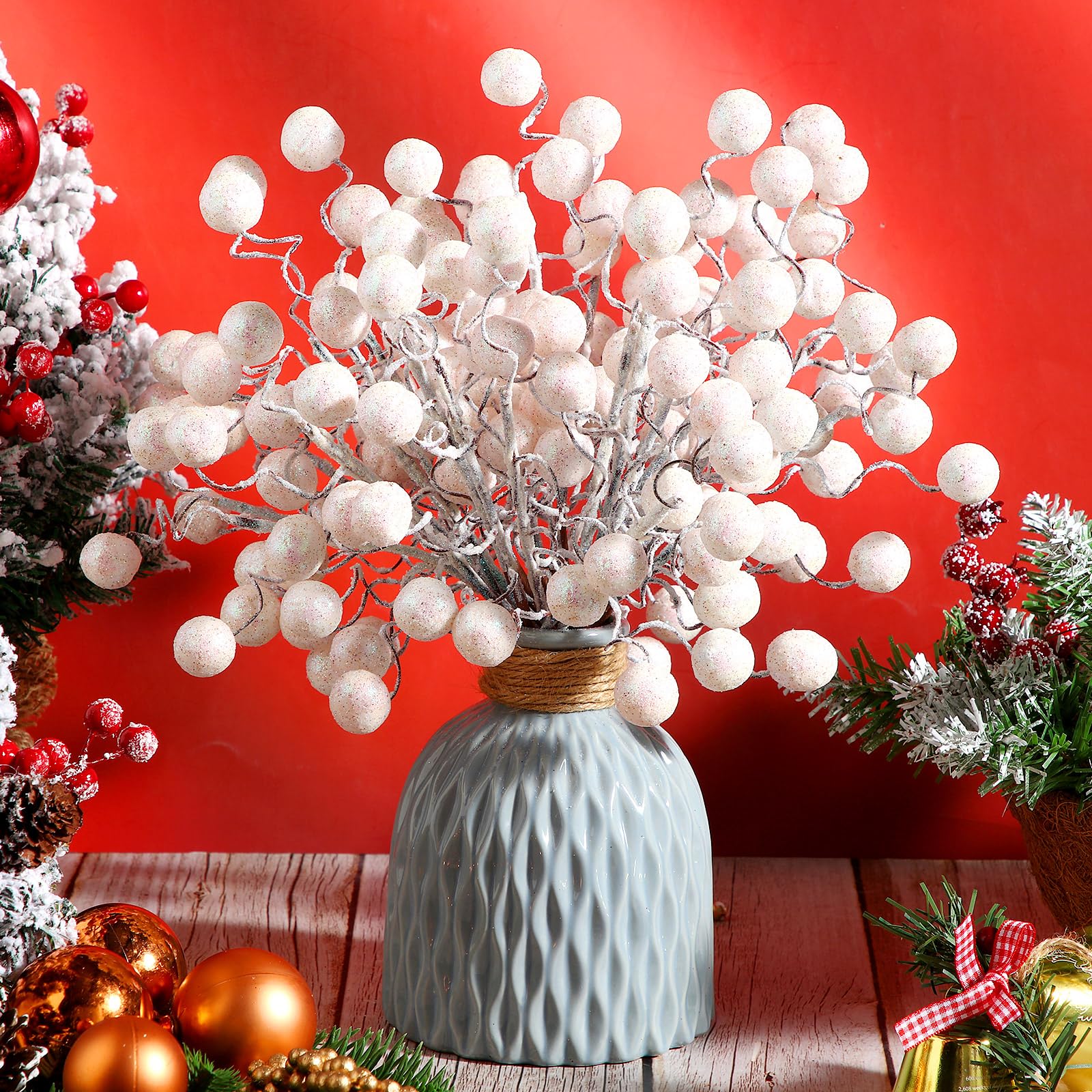 Pics de Noël à paillettes pour combler les vides du sapin et réussir vos décorations
