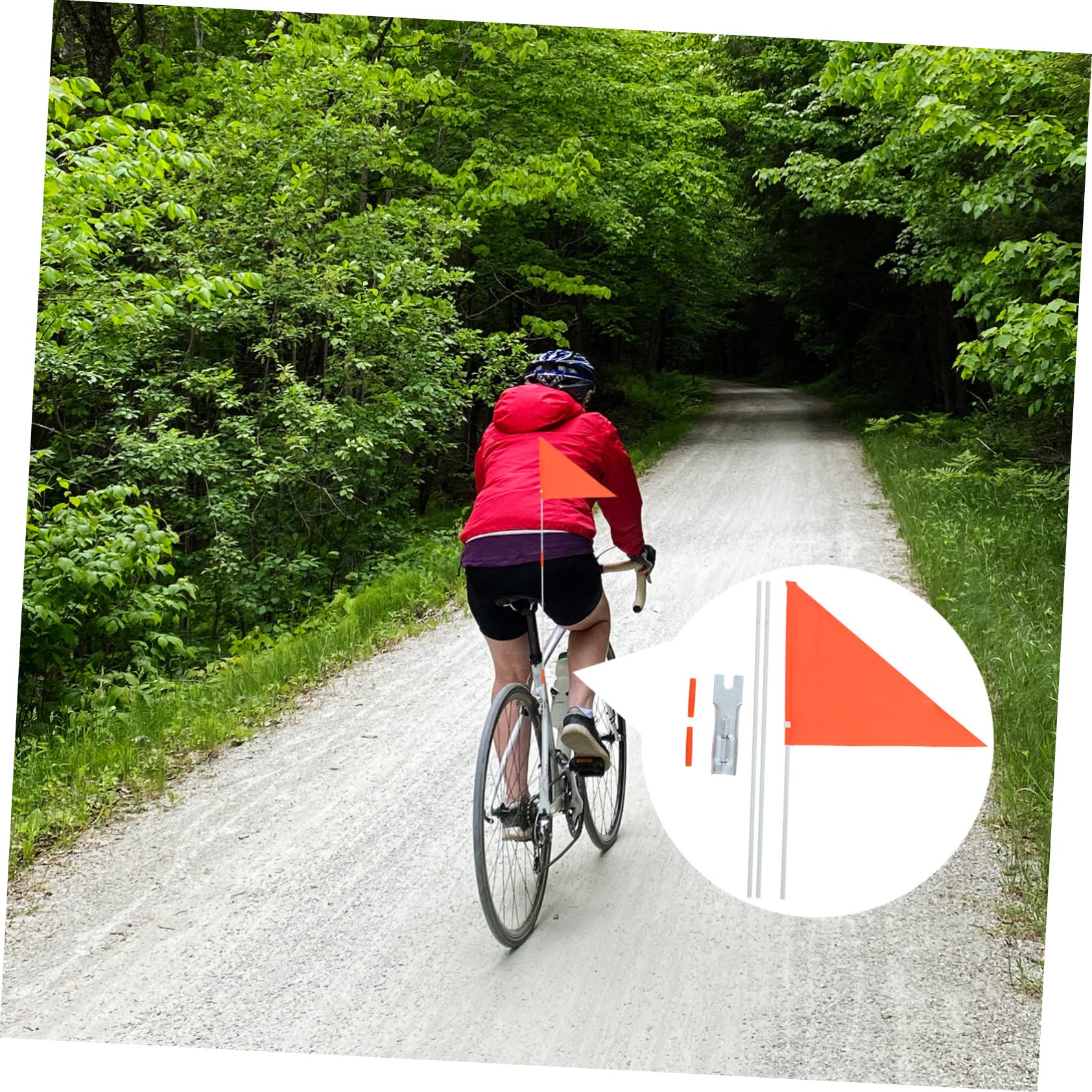 Toddmomy 5 Juegos Banderín de Seguridad para Bicicleta con Bandera Reflectante para Visible y Portable para Remolques y Accesorios de Ciclismo