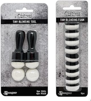Tim Holtz Distress Tiny Blending Tool and Additional Foams Bundle Ranger Ink January 2024 Release