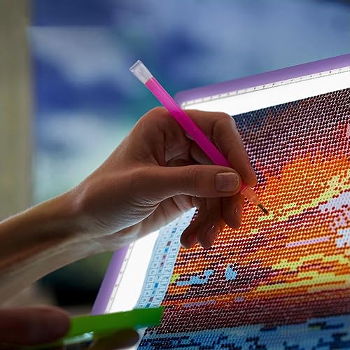 Miniatura 6 de iVyne Almohadilla de luz recargable A3 para pintura de diamantes, tablero de luz LED para desmalezar y rastrear - Almohadilla de luz de arte de