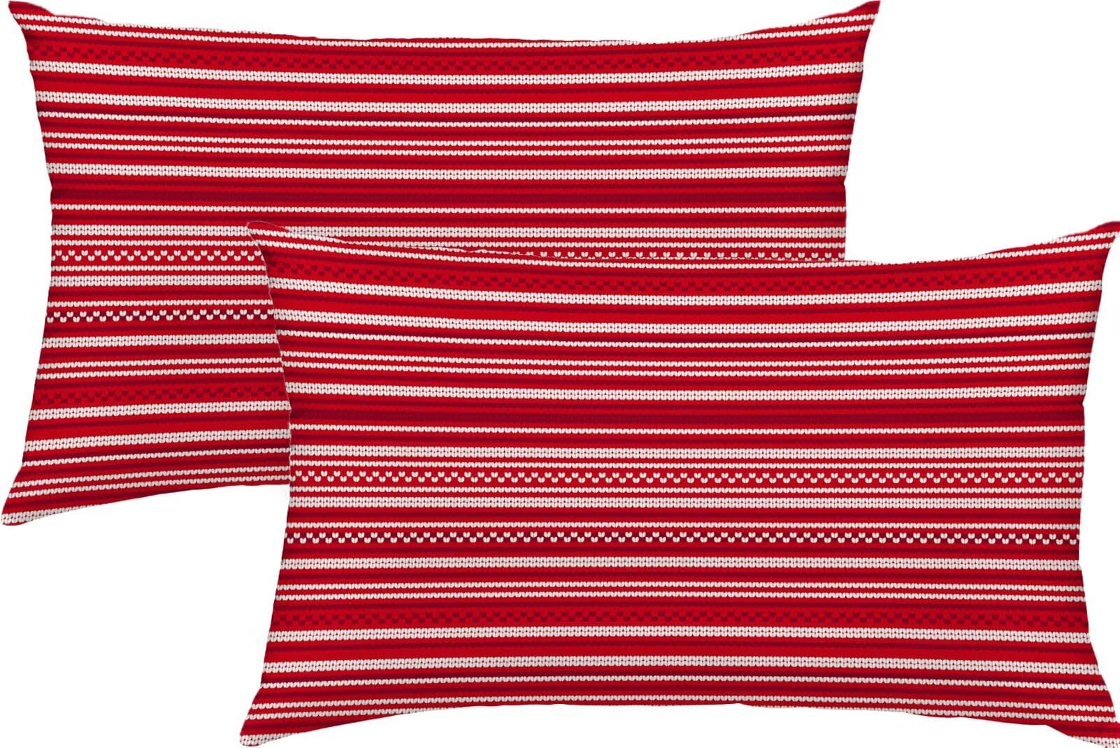 Poszewki na poduszki na sofę 60 x 80 cm zestaw 2 czerwonych poszewek na