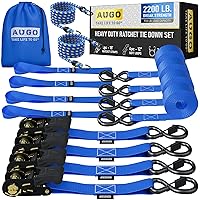 Algopix Similar Product 9 - AUGO Ratchet Straps Heavy Duty 4 Pack