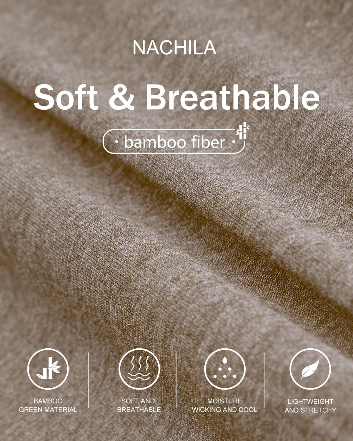 NACHILA Pajamas for Women Long Sleeve Sleepwear Comfy Pants Pajama Set Pleated Pjs with Pocket,Viscose Made from Bamboo - Image 4