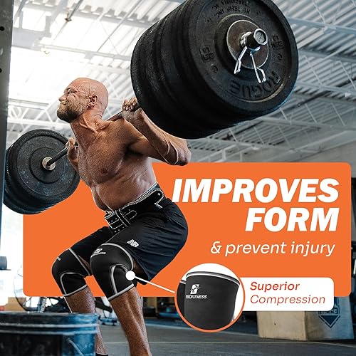 Miniatura 4 de Rodillera ProFitness, para apoyo en posiciones de cuclillas y compresión para levantamiento de pesas