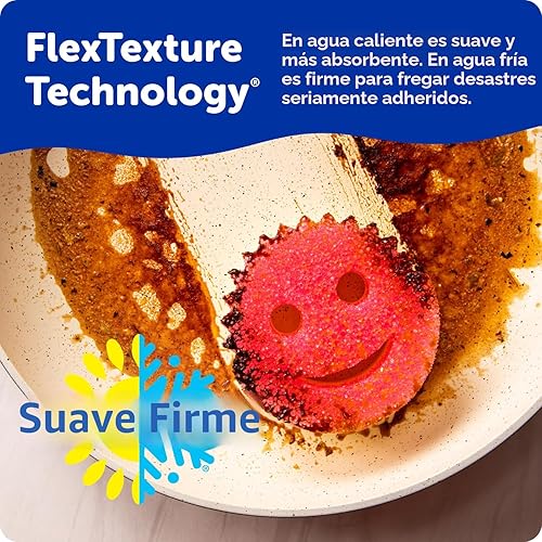 Miniatura 3 de Scrub Daddy 6 esponjas de cocina Scrub Mommy y 1 soporte de esponja Daddy Caddy - Sin arañazos para platos y limpieza multiusos, sin BPA y fabricado