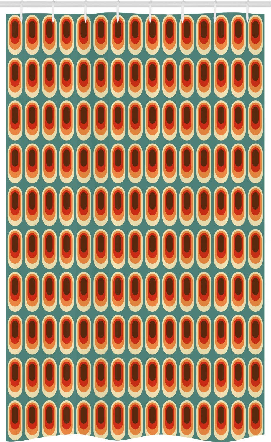 Douchegordijn - Natuur Bloemen Retro Vintage - 180 x 200 cm - met 12 ringen - Kleurrijk