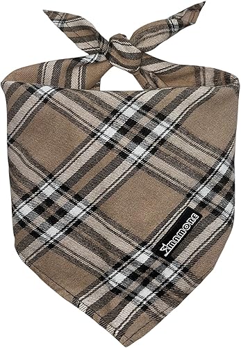 Vista 13 de Pañuelos Ajustables a Cuadros para Perros, 1 Pieza Babero Triangular de Algodón Suave y Lavable Pañuelo Bufanda para Perros y Gatos Pequeños