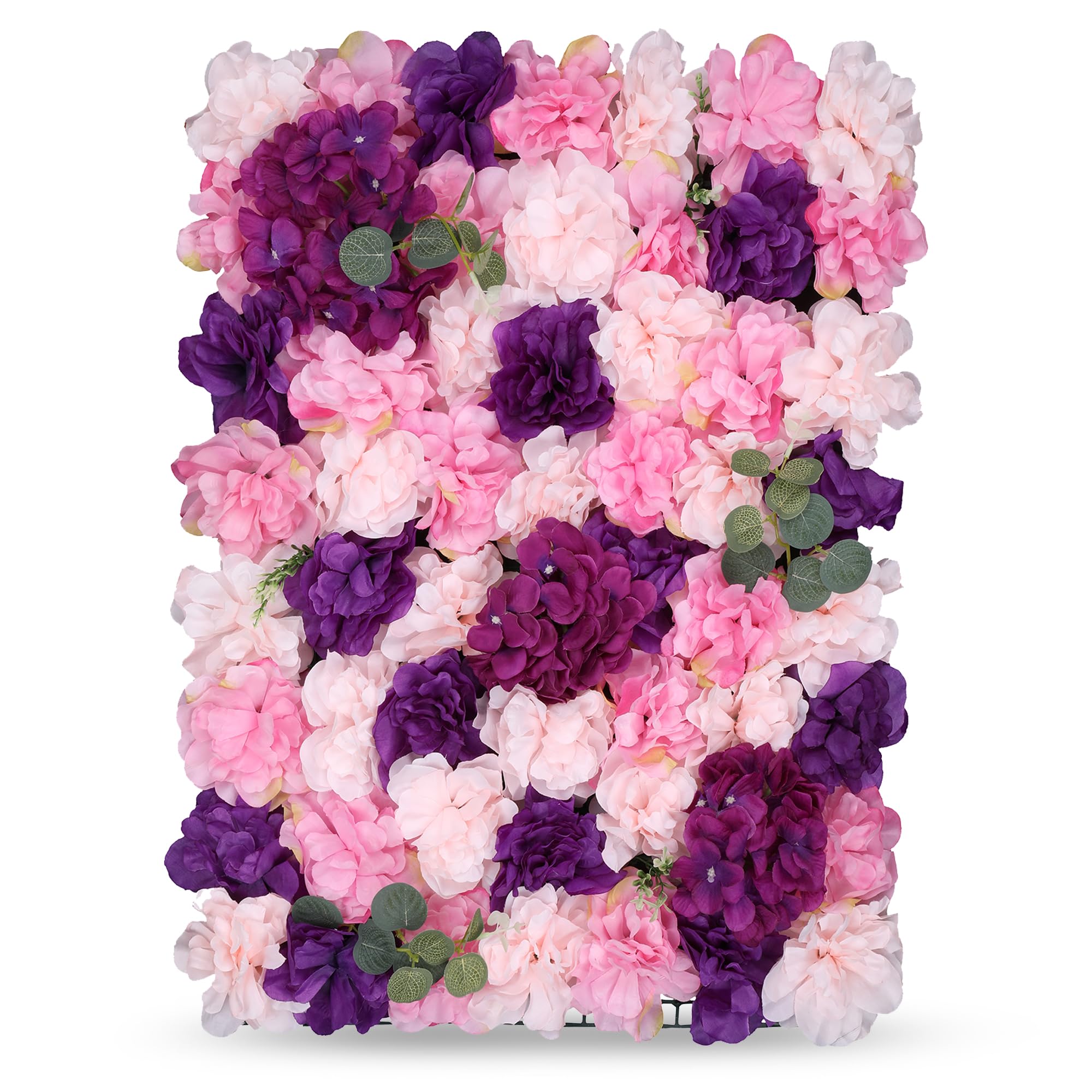 WedDecor 1 Pc Flower Wall Panel Purple & Pink | Artificial Flower Floral Wall Backdrop for Birthday, Wedding, Bridal Shower, Baby Shower, Christmas, Valentines Home Decoration | 60cm x 40cm — image 1