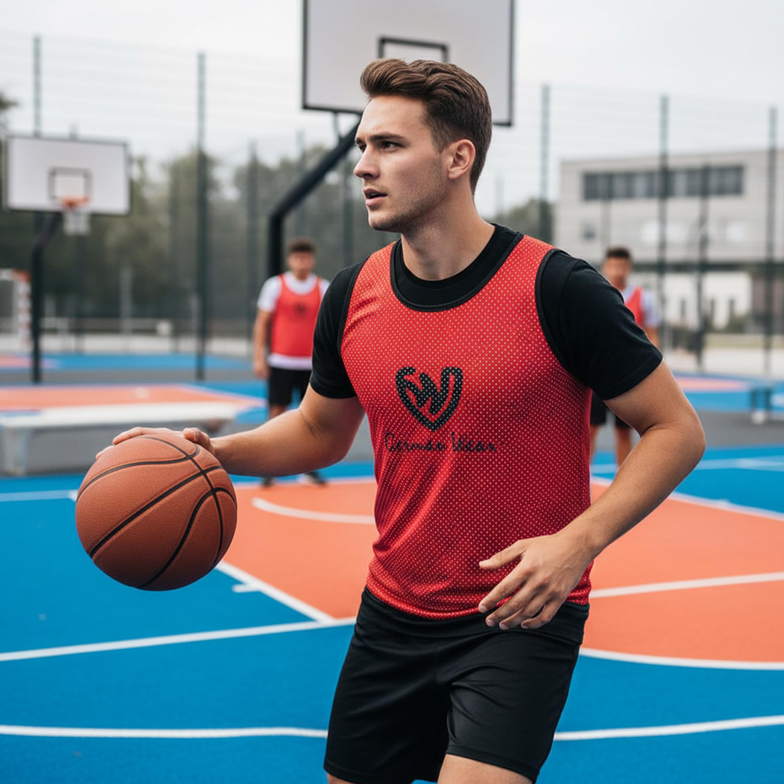 German Wear 12x Fußball Leibchen Trainingsleibchen Markierungshemd Fußballleibchen für Kinder Jugend und Erwachsene