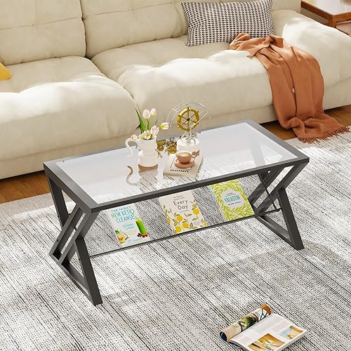 Miniatura 68 de Mesa de Centro para Sala de Estar Mesa Central Blanca, Mesa de Té Rectangular Simple y Moderna de Mármol Sintético con Marco de Metal Dorado Mármol