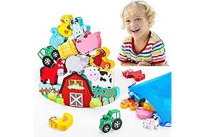 Montessori Wooden Toy Animal Blocks for Educational Play