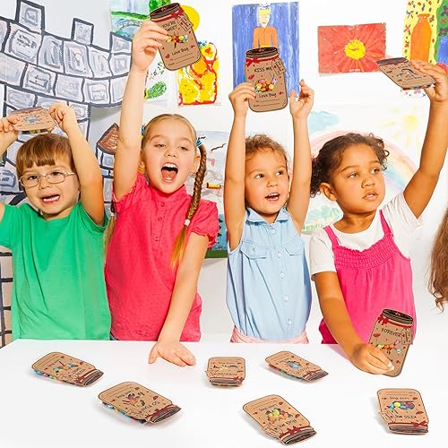 Miniatura 9 de Tarjetas de regalo para el día de San Valentín para niños, paquete de 60 con 10 diseños de patrones diferentes, tarjetas de felicitación de