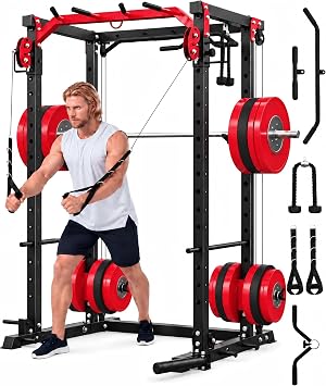 Power Cage with Cable Crossover and LAT Pulldown