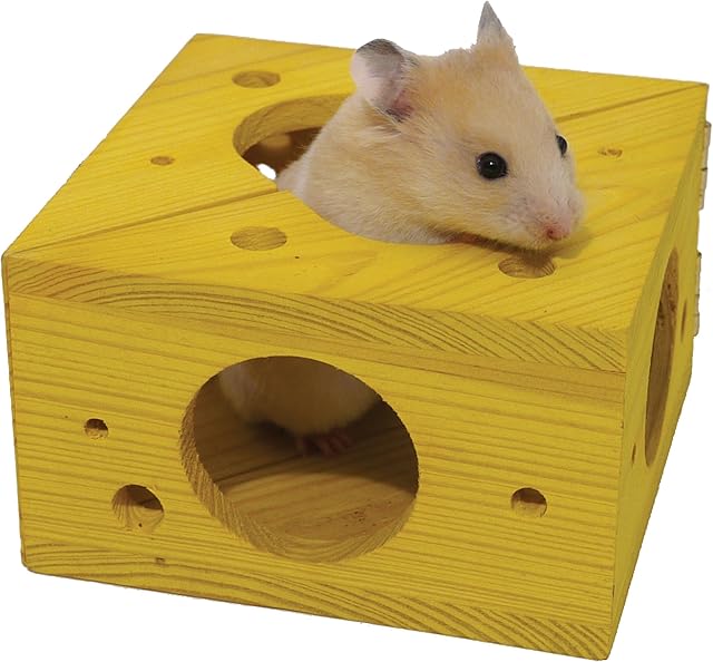 Rosewood Boredom Breaker Small Animal Activity Toy Sleep-n-Play Cheese,Yellow