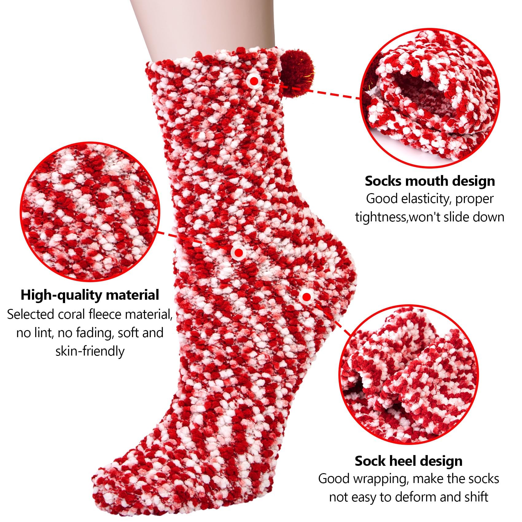 YSense Snug Donna Regalo Inverno Calze Calzini Natalizi Ragazza Cupcake Calzini Termici Divertenti Accessori