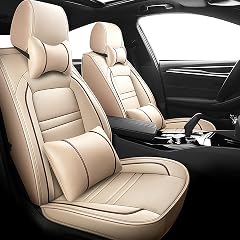Leather Car Seat Covers Fit for Ford Expedition 1997-2024 5 Seats Non-Slip Waterproof Car Seat Cover Sporting Style